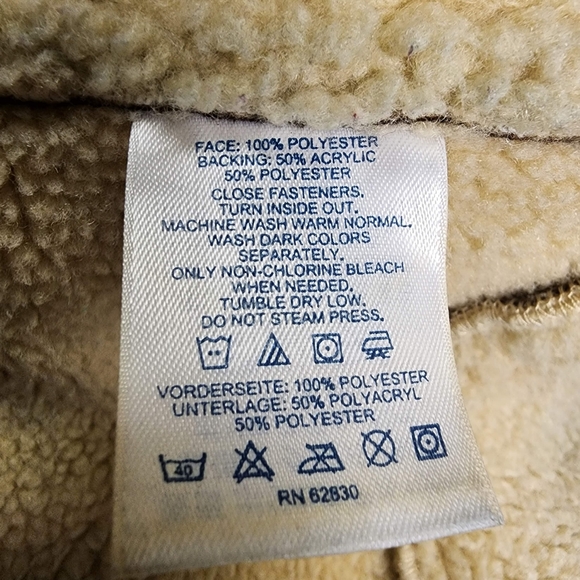 Land's End Women's Faux Suede Shearling Sherpa Lined Hooded Coat Size M - Picture 12 of 12